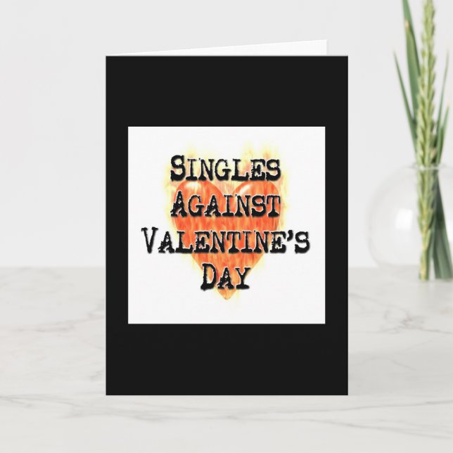 Pour Fêtes Annuelles Singles contre les cartes de Saint Valentin (Devant)