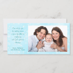 Pour Fêtes Annuelles Snowflakes Blue Blessures Noël Cartes photos