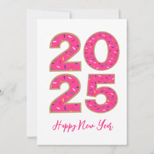 Pour Fêtes Annuelles style donut simple heureux nouvelles années cartes