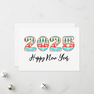 Pour Fêtes Annuelles style hiver simple heureux nouvelles années cartes
