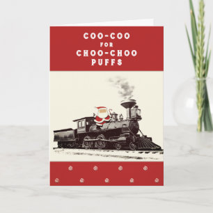 Pour Fêtes Annuelles Train de Noël Cartes de fin de année