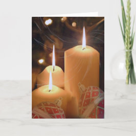 Pour Fêtes Annuelles Trois bougies blanches de cartes de Noël