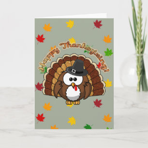 Pour Fêtes Annuelles turkowl - Cartes d'action de grâces et plus