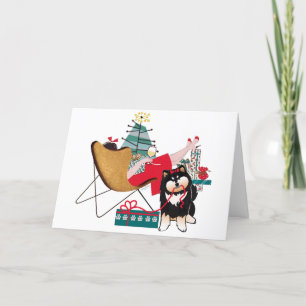 Pour Fêtes Annuelles VACANCES RÉTRO LAPPY  Cartes d'art de Lapphund fin