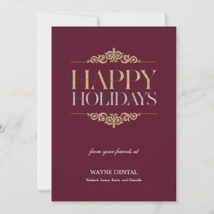 Pour Fêtes Annuelles Vacances Shimmer Business Cartes de fin de année -