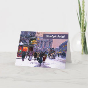 Pour Fêtes Annuelles Wesołych Świąt. Cartes de Noël Art en polonais