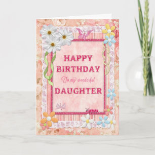 Pour fille, carte d'anniversaire artisanale
