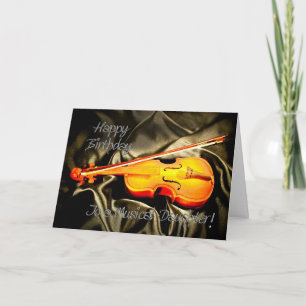 Pour fille une carte d'anniversaire musicale avec 