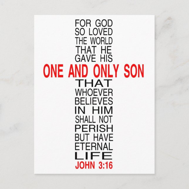 Pour God So Loved The World carte postale (Devant)