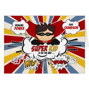 pour Grandson Get Well Boy Superhero Comic Book
