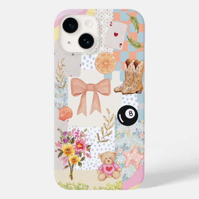 Pour iPhone 14 Coquette Vibrant Coque de collage tendance (Verso)