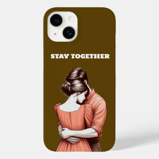 Pour iPhone 14 Deux coeurs connectés| Restez ensemble Coque de de