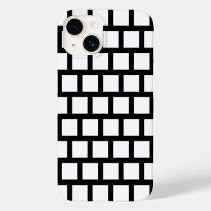 Pour iPhone 14 Motif géométrique moderne Coque noir et blanc