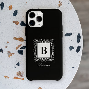Pour iPhone 14 Nommé Monogram Regal Élégant Style Coque