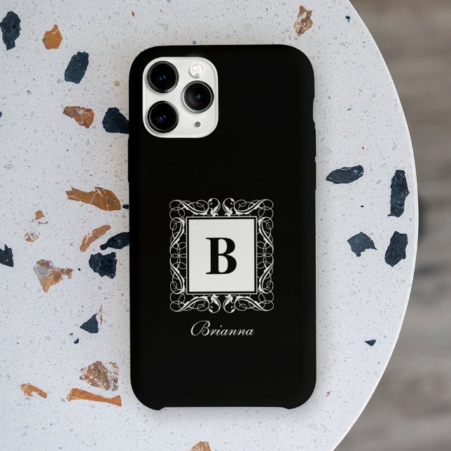 Pour iPhone 14 Nommé Monogram Regal Élégant Style Coque (Créateur téléchargé)