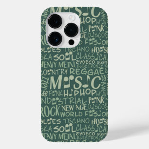 Pour iPhone 14 Pro Genres de musique Word Collage coque