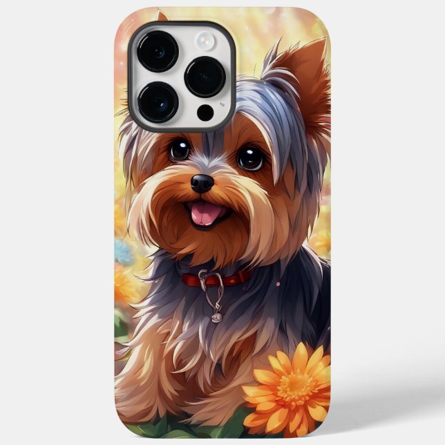 Pour iPhone 14 Pro Max Yorkie Coque (Verso)