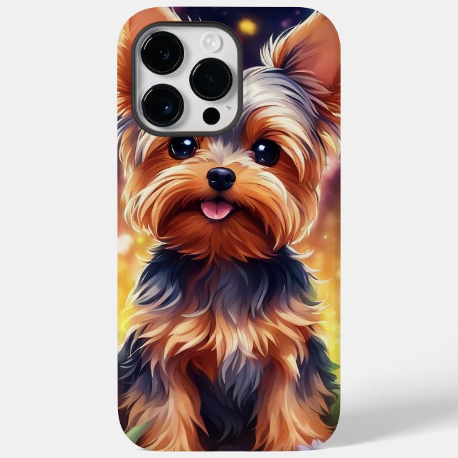 Pour iPhone 14 Pro Max Yorkie Coque (Verso)