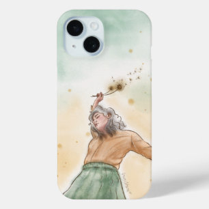 Pour iPhone 15 Coque de téléphone   Fille à fleurs