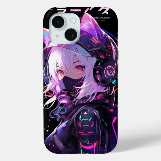 Pour iPhone 15 Coque iPhone® Anime Premium | Anime Girl SciFi