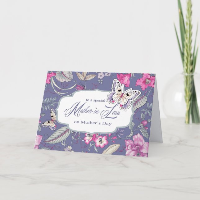 Pour la belle-mère sur la carte de voeux de la fêt (Devant)