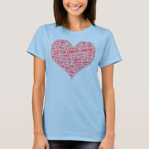 "Pour l'amour T-shirt de contredanse écossaise"