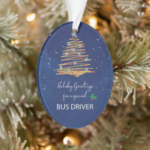 Pour l'arbre de Noël du conducteur de bus Nom pers