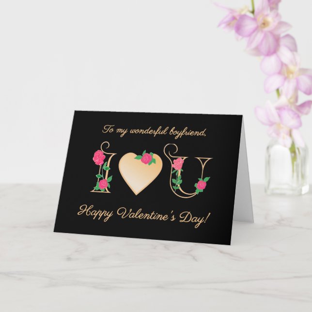 Pour le petit ami Valentines Day avec la carte Red (Orchidée)