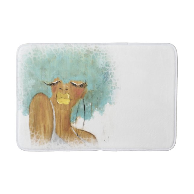 Pour le tapis de bain bleu (Devant)