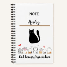 Pour les amateurs de chats - Cahier à reliure spir