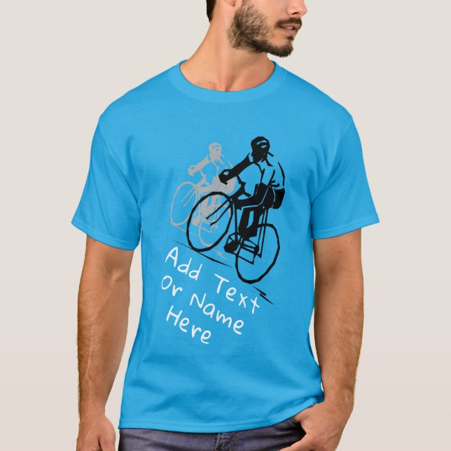 Pour les amateurs de vélo. Personnaliser T-shirt (Devant)