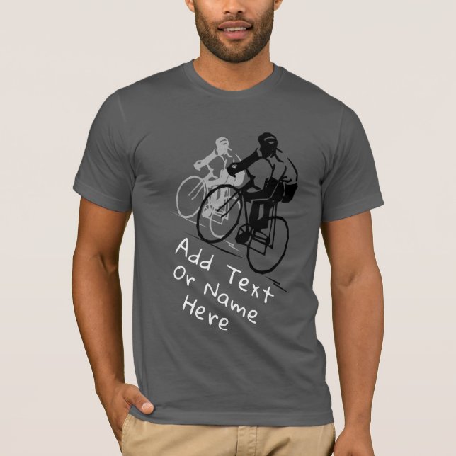 Pour les amateurs de vélo. Personnaliser T-Shirt (Devant)