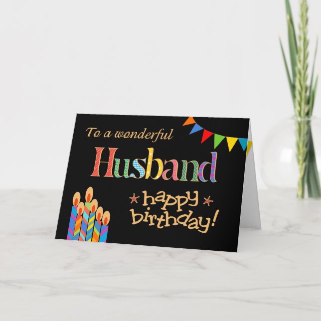 Pour Les Bougies Chic Maris, Bunting Carte Anniver (Devant)