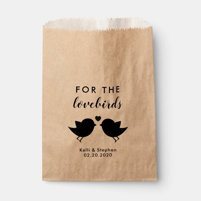 Pour les Lovebirds, le Mariage envoie des sacs de  (Devant)