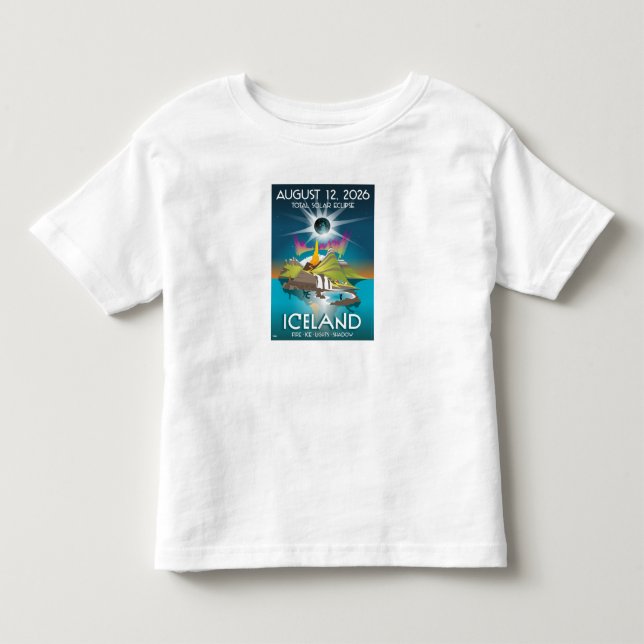 Pour Les Tous Petits 2026 total eclipse in Iceland - t-shirt (Devant)