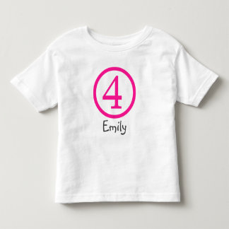 Pour Les Tous Petits 4e anniversaire T-shirt fille personnalisable