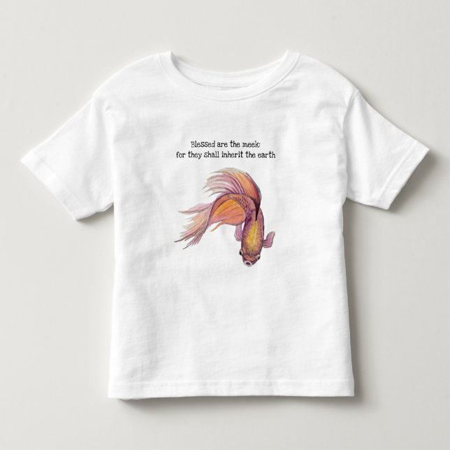 Pour Les Tous Petits Béni sont le Meek Fish Toddler T-shirt (Devant)