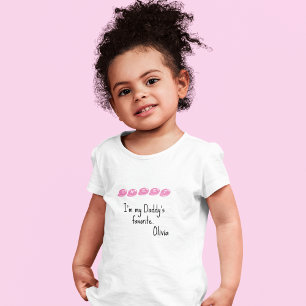 Pour Les Tous Petits Boîtiers 2T - 5/6T Basic T-Shirt Pink Candy Police