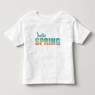 Pour Les Tous Petits Bonjour T-shirt enfants couleur printemps.