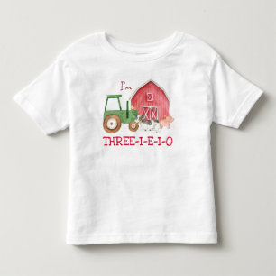 Pour Les Tous Petits Chemise T-Shirt Tractor Farm Three-I-E-I-O