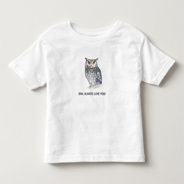 Pour Les Tous Petits Chouette toujours t'aimer T-shirt (Devant)