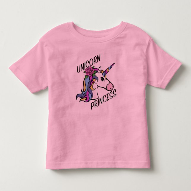 Pour Les Tous Petits Conception de princesse licorne - T-shirt en jerse (Devant)