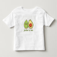 Cute Avocado Deux Ans Cadeau Enfants T-shirt