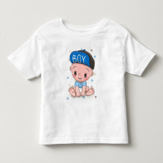 Pour Les Tous Petits Cute Baby Boy T-Shirt | Adorable Little Boy in Blu