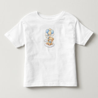 Pour Les Tous Petits Cute Teddy Bear Baby T-Shirt | Balloons, Clouds &