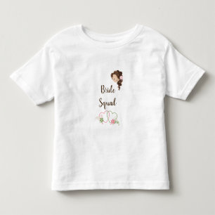 Pour Les Tous Petits Équipe de mariée Deux coeurs T-shirt bébé