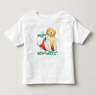 Pour Les Tous Petits Happy Howlidays Golden Retriever T-shirt