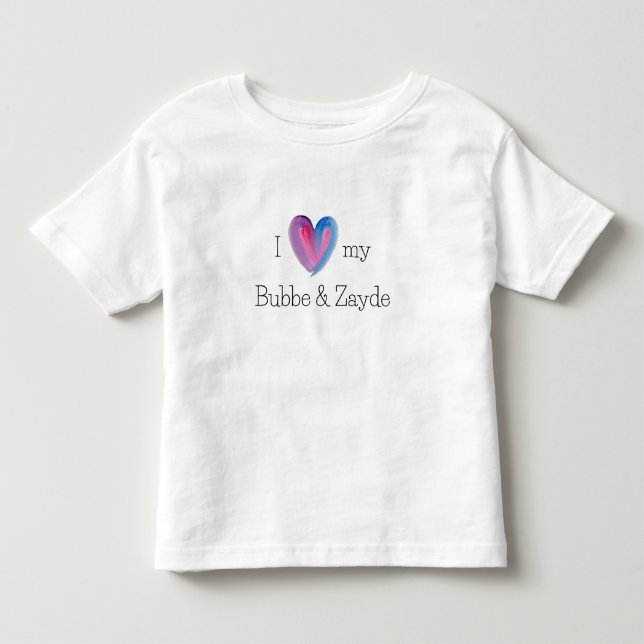 Pour Les Tous Petits I Love My Bubbe et Zayde T-Shirt (Devant)