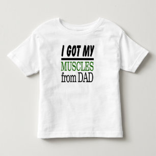 Pour Les Tous Petits J'Ai Mes Muscles De Papa Fine Jersey T-Shirt