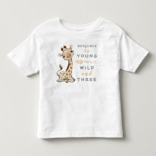 Pour Les Tous Petits Jeune sauvage et trois ans Jungle Baby T-Shirt